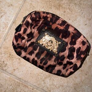 Juicy couture cheetah cosmetics bag